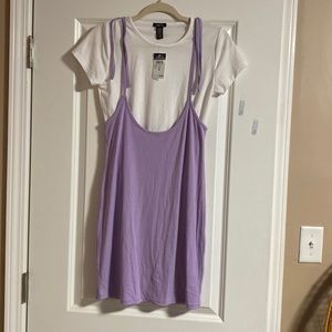 Purple & White dress 2 Two piece